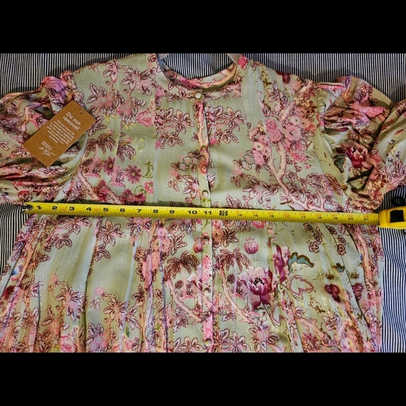 Hemant and Nandita Adira Floral Pink and White Maxi Dress-Size Large - Picture 15 of 17